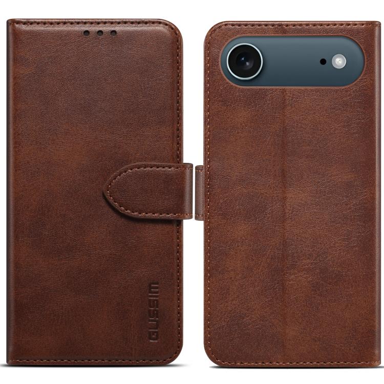 For iPhone Air GUSSIM Magnetic Horizontal Flip Leather Phone Case(Dark Brown) - iPhone Air Cases by GUSSIM | Online Shopping UK | buy2fix