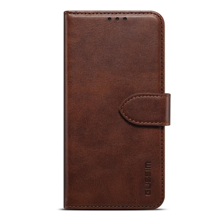 For iPhone Air GUSSIM Magnetic Horizontal Flip Leather Phone Case(Dark Brown) - iPhone Air Cases by GUSSIM | Online Shopping UK | buy2fix
