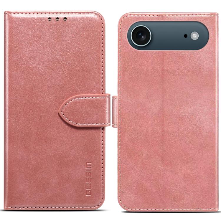 For iPhone Air GUSSIM Magnetic Horizontal Flip Leather Phone Case(Rose Gold) - iPhone Air Cases by GUSSIM | Online Shopping UK | buy2fix