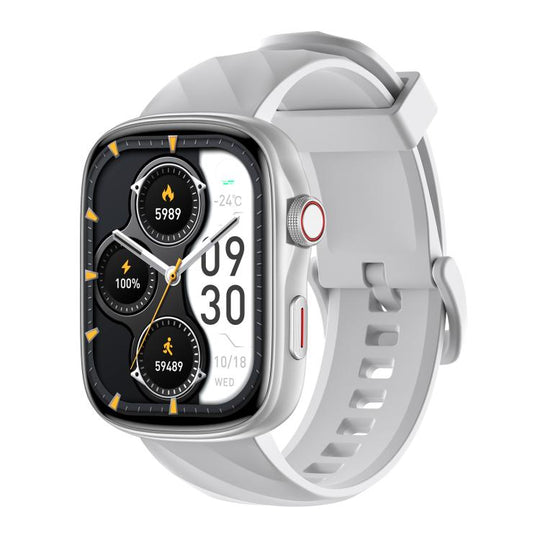 GS10 1.95 inch AMOLED Screen Fitness Tracker Smart Watch Support Heart Rate Monitoring(Silver)