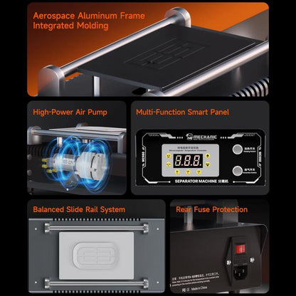 Mechanic MC988 10.5 inch Temp Control Screen Separator Machine with Vacuum Pump, Plug:US Plug - Separation Equipment by MECHANIC | Online Shopping UK | buy2fix