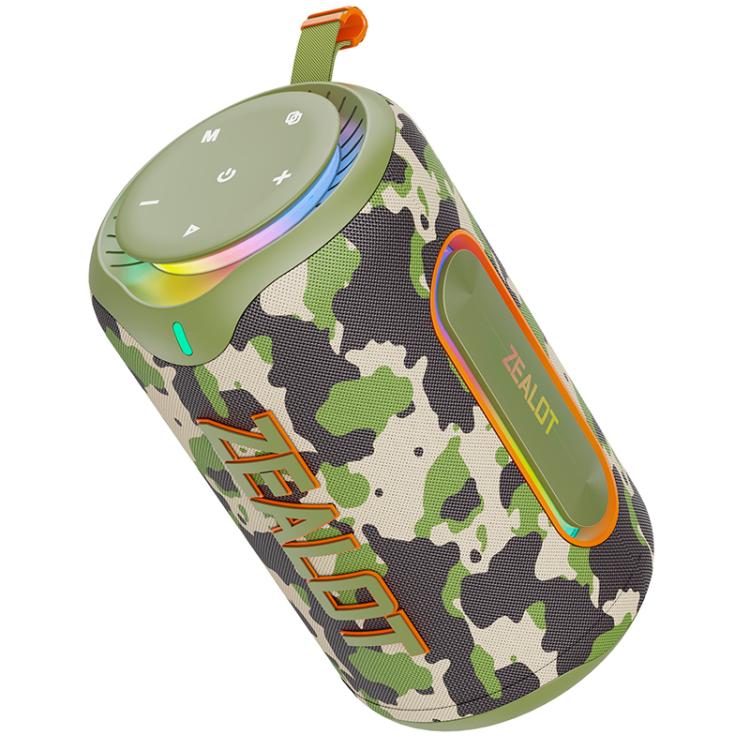 Zealot MP1 60W Portable Outdoor RGB Bluetooth Speaker(Camouflage) - Desktop Speaker by ZEALOT | Online Shopping UK | buy2fix