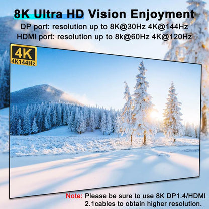 KCEVE KC-KVM403DH 4 IN 1 OUT DP/HD USB 3.0 4K 144Hz KVM Switch, Plug Type:AU Plug - Switch by buy2fix | Online Shopping UK | buy2fix