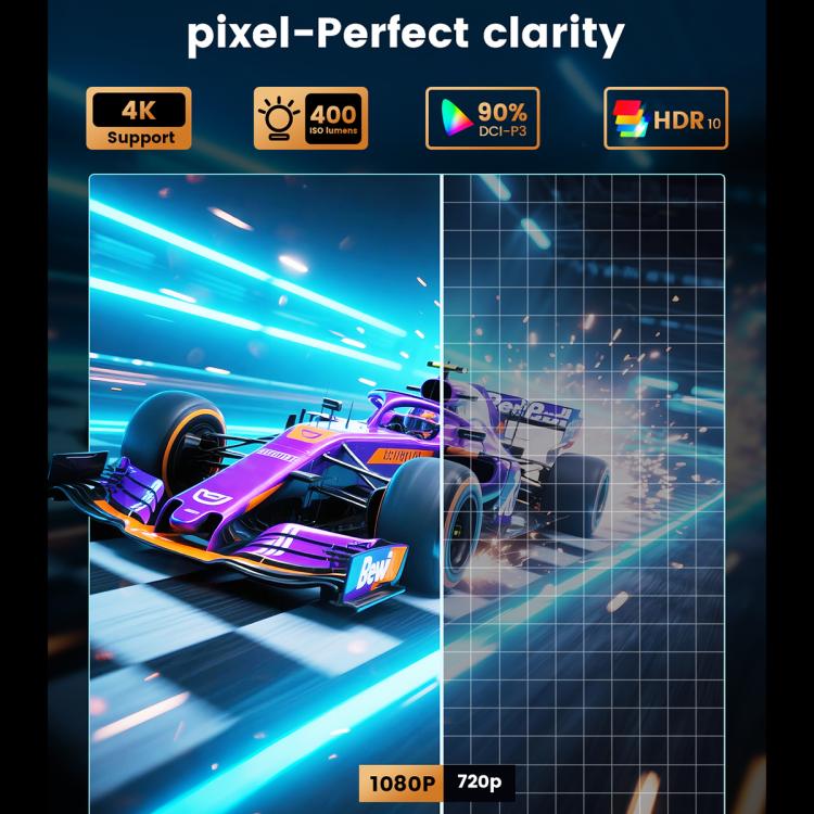 Q8 1080P 180ANSI LCD Display Smart Projector 2GB+32GB Auto Focus(AU Plug) - LED Projector by buy2fix | Online Shopping UK | buy2fix