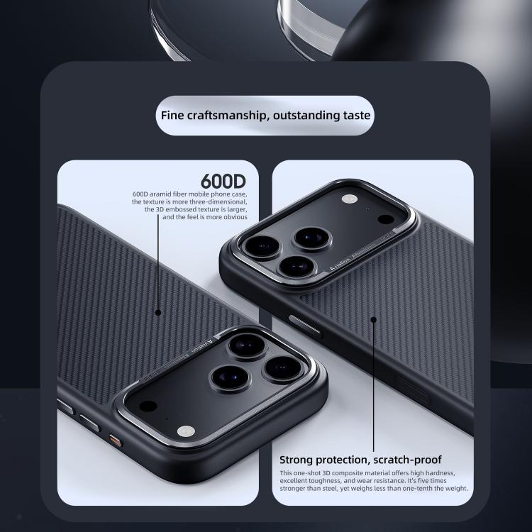 For iPhone 17 Pro Carbon Fiber Kevlar MagSafe Magnetic Phone Case(Black) - iPhone 17 Pro Cases by buy2fix | Online Shopping UK | buy2fix