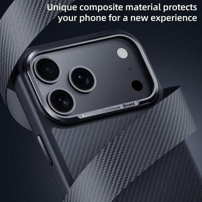 For iPhone 17 Pro Carbon Fiber Kevlar MagSafe Magnetic Phone Case(Black) - iPhone 17 Pro Cases by buy2fix | Online Shopping UK | buy2fix