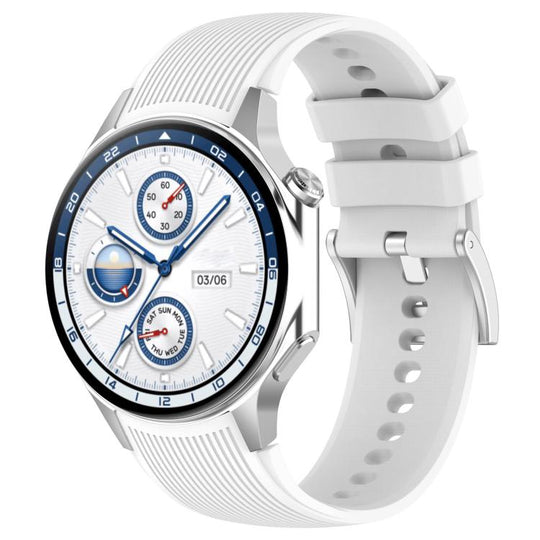 For OPPO Watch X / X2 / OnePlus Watch 2 xDfind Silver Buckle Silicone Watch Band(White)