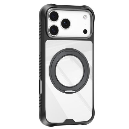For iPhone 17 Pro Max Mutural Xuan Armor Series MagSafe Magnetic Holder Phone Case(Black) - iPhone 17 Pro Max Cases by Mutural | Online Shopping UK | buy2fix