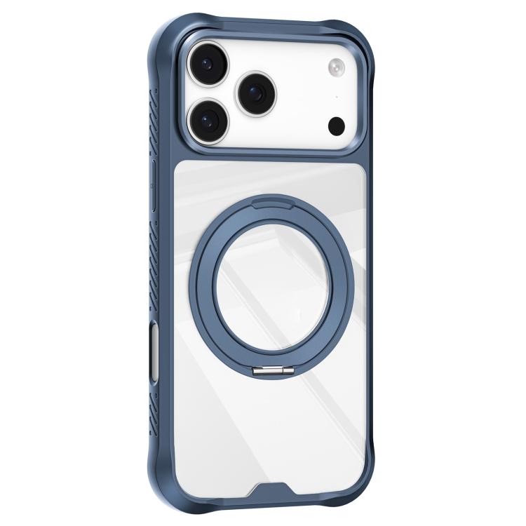 For iPhone 17 Pro Max Mutural Xuan Armor Series MagSafe Magnetic Holder Phone Case(Dark Blue) - iPhone 17 Pro Max Cases by Mutural | Online Shopping UK | buy2fix