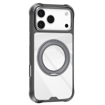 For iPhone 17 Pro Mutural Xuan Armor Series MagSafe Magnetic Holder Phone Case(Dark Grey) - iPhone 17 Pro Cases by Mutural | Online Shopping UK | buy2fix