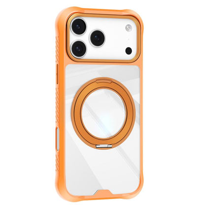 For iPhone 17 Pro Mutural Xuan Armor Series MagSafe Magnetic Holder Phone Case(Orange) - iPhone 17 Pro Cases by Mutural | Online Shopping UK | buy2fix