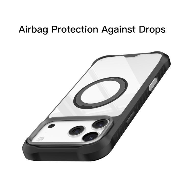 For iPhone 17 Pro Mutural Xuan Armor Series MagSafe Magnetic Holder Phone Case(Orange) - iPhone 17 Pro Cases by Mutural | Online Shopping UK | buy2fix