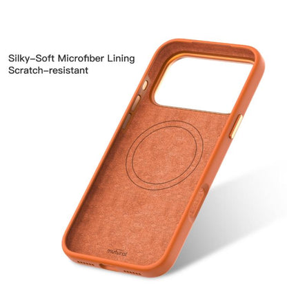 For iPhone 17 Pro Max Mutural Karen Series Liquid Silicone MagSafe Phone Case(Orange) - iPhone 17 Pro Max Cases by Mutural | Online Shopping UK | buy2fix