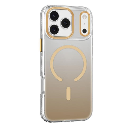 For iPhone 17 Pro Max Mutural Ice Series MagSafe Gradient Matte PC Hybrid TPU Phone Case(Gold)