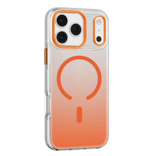 For iPhone 17 Pro Mutural Ice Series MagSafe Gradient Matte PC Hybrid TPU Phone Case(Orange) - iPhone 17 Pro Cases by Mutural | Online Shopping UK | buy2fix