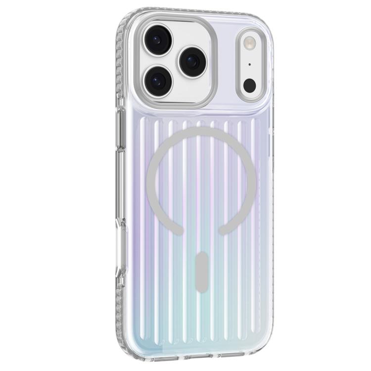 For iPhone 17 Pro Max Mutural Luggage Rainbow MagSafe Phone Case(Silver) - iPhone 17 Pro Max Cases by Mutural | Online Shopping UK | buy2fix