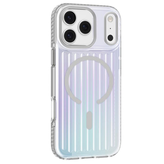 For iPhone 17 Pro Mutural Luggage Rainbow MagSafe Phone Case(Silver) - iPhone 17 Pro Cases by Mutural | Online Shopping UK | buy2fix