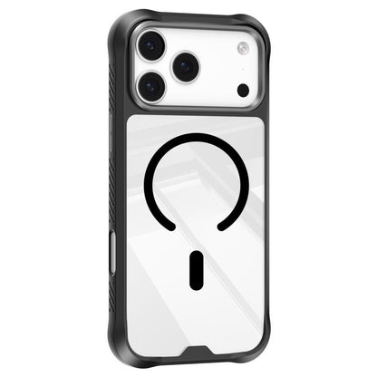 For iPhone 17 Pro Max Mutural Clear Armor Series MagSafe PC Hybrid TPU Phone Case(Black) - iPhone 17 Pro Max Cases by Mutural | Online Shopping UK | buy2fix