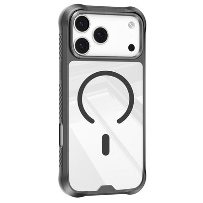 For iPhone 17 Pro Max Mutural Clear Armor Series MagSafe PC Hybrid TPU Phone Case(Dark Grey) - iPhone 17 Pro Max Cases by Mutural | Online Shopping UK | buy2fix
