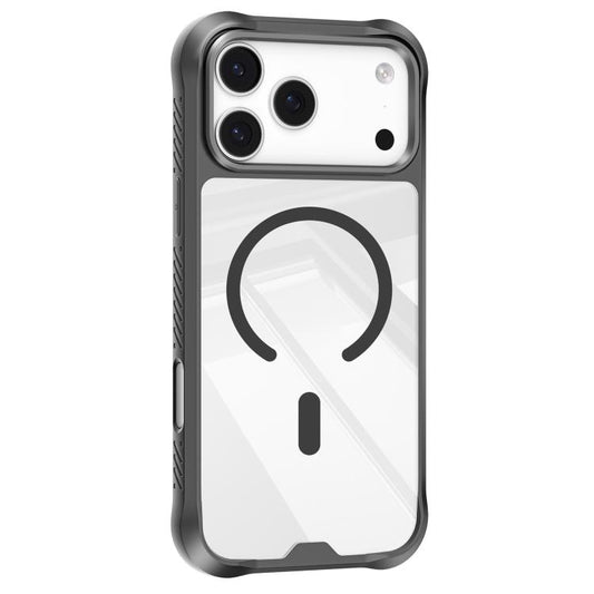 For iPhone 17 Pro Max Mutural Clear Armor Series MagSafe PC Hybrid TPU Phone Case(Dark Grey) - iPhone 17 Pro Max Cases by Mutural | Online Shopping UK | buy2fix