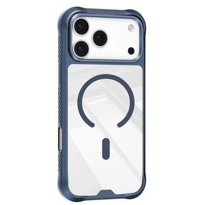 For iPhone 17 Pro Max Mutural Clear Armor Series MagSafe PC Hybrid TPU Phone Case(Blue) - iPhone 17 Pro Max Cases by Mutural | Online Shopping UK | buy2fix