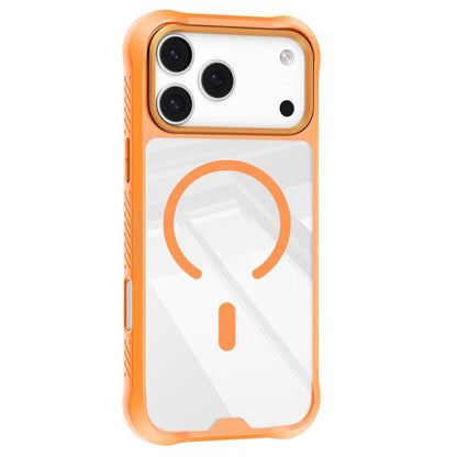 For iPhone 17 Pro Max Mutural Clear Armor Series MagSafe PC Hybrid TPU Phone Case(Orange) - iPhone 17 Pro Max Cases by Mutural | Online Shopping UK | buy2fix