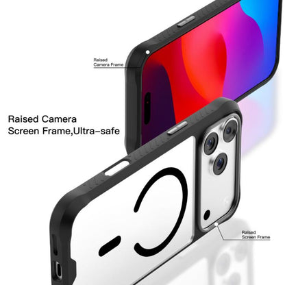 For iPhone 17 Pro Mutural Clear Armor Series MagSafe PC Hybrid TPU Phone Case(Blue) - iPhone 17 Pro Cases by Mutural | Online Shopping UK | buy2fix