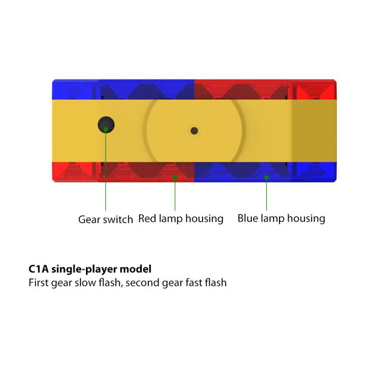 C1A Solar Double Sided LED Strobe Road Warning Light - Warning Lights by buy2fix | Online Shopping UK | buy2fix
