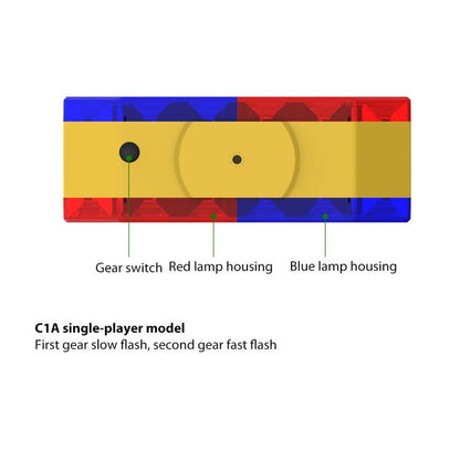 C1A Solar Double Sided LED Strobe Road Warning Light - Warning Lights by buy2fix | Online Shopping UK | buy2fix