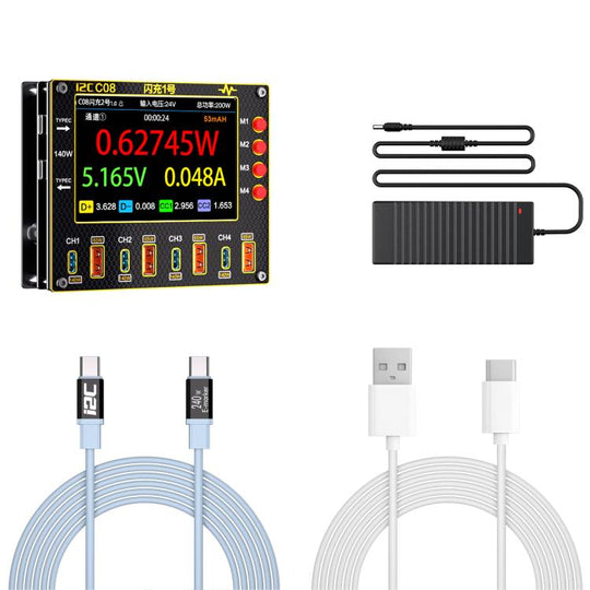 i2C C08 Flash Charger No.1 Digital Waveform Ammeter with Charge Detection / Voltage Measurement, Type:All in 1 Set