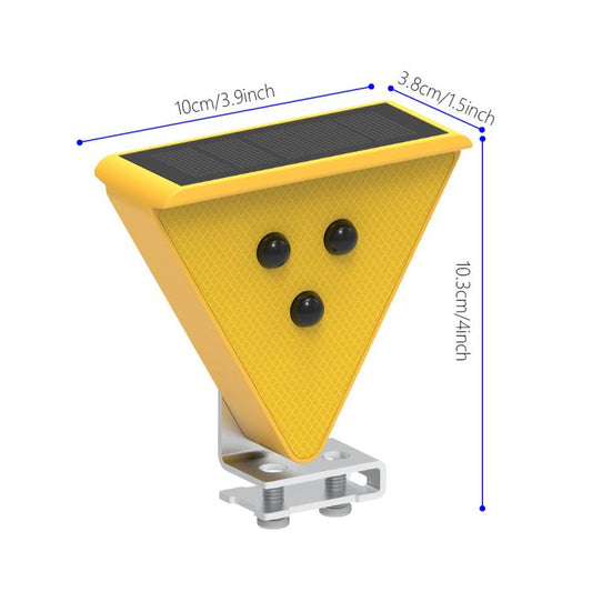 C2A Solar Flash LED Strobe Warning Light(Yellow Light) - Warning Lights by buy2fix | Online Shopping UK | buy2fix