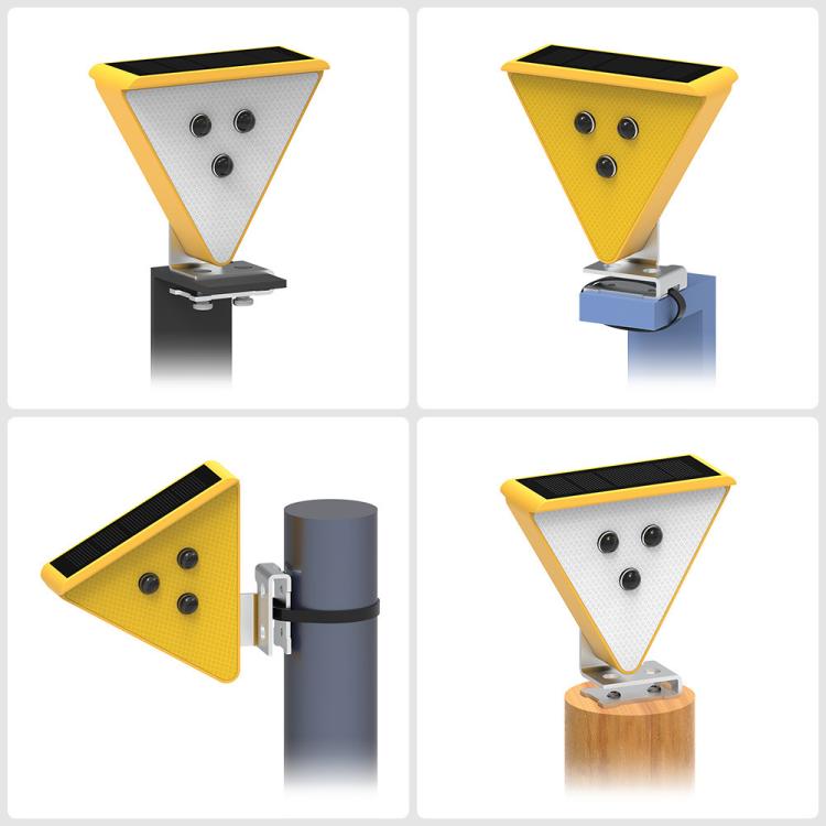 C2A Solar Flash LED Strobe Warning Light(Yellow Light) - Warning Lights by buy2fix | Online Shopping UK | buy2fix