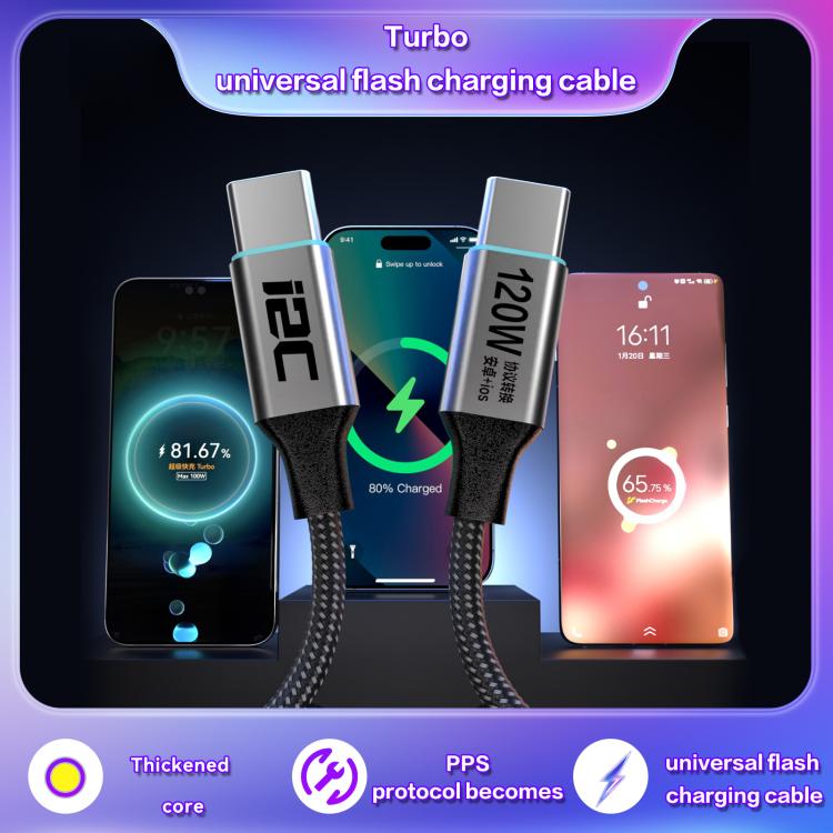 i2C Turbo PPS Protocol Conversion Cable Universal Flash Charging Cable, Model:TU1 65W - USB-C & Type-C Cable by i2C | Online Shopping UK | buy2fix