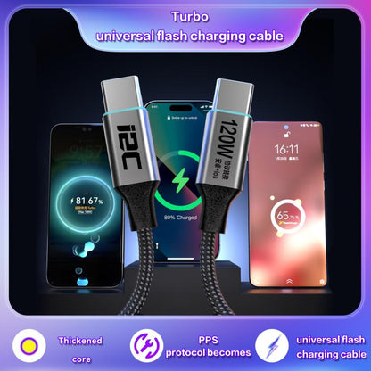 i2C Turbo PPS Protocol Conversion Cable Universal Flash Charging Cable, Model:TU1 65W - USB-C & Type-C Cable by i2C | Online Shopping UK | buy2fix