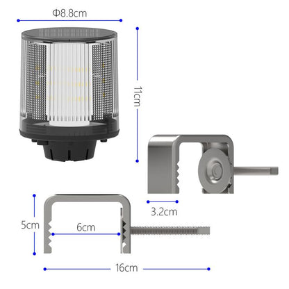 C3 Solar Traffic Light Roadblock Warning Light(Metal Bracket) - Warning Lights by buy2fix | Online Shopping UK | buy2fix