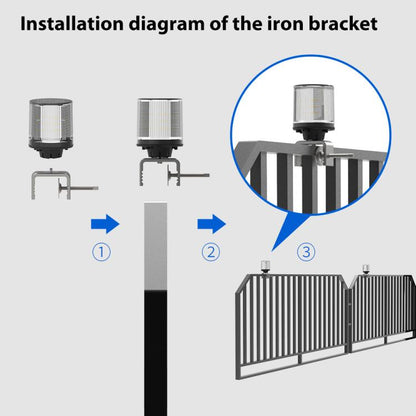 C3 Solar Traffic Light Roadblock Warning Light(Metal Bracket) - Warning Lights by buy2fix | Online Shopping UK | buy2fix