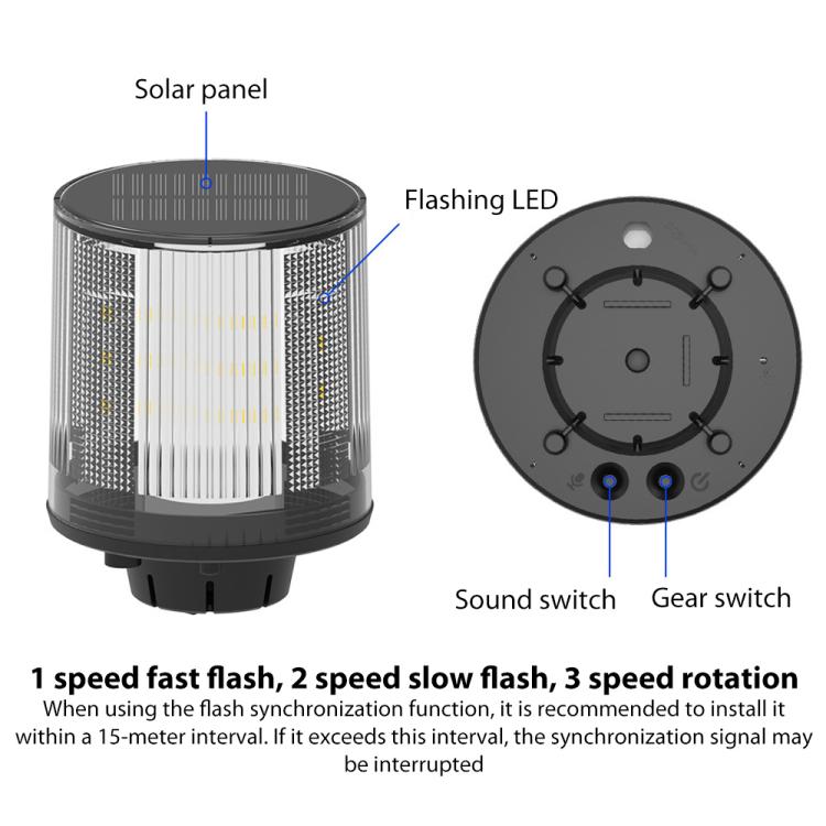 C3 Solar Traffic Light Roadblock Warning Light(Metal Bracket) - Warning Lights by buy2fix | Online Shopping UK | buy2fix