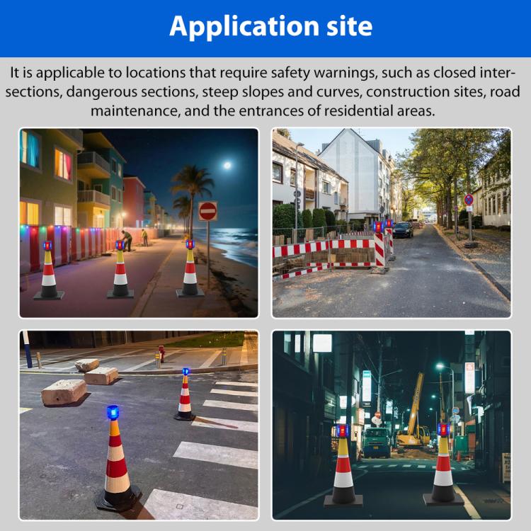 C3 Solar Traffic Light Roadblock Warning Light(Metal Bracket) - Warning Lights by buy2fix | Online Shopping UK | buy2fix