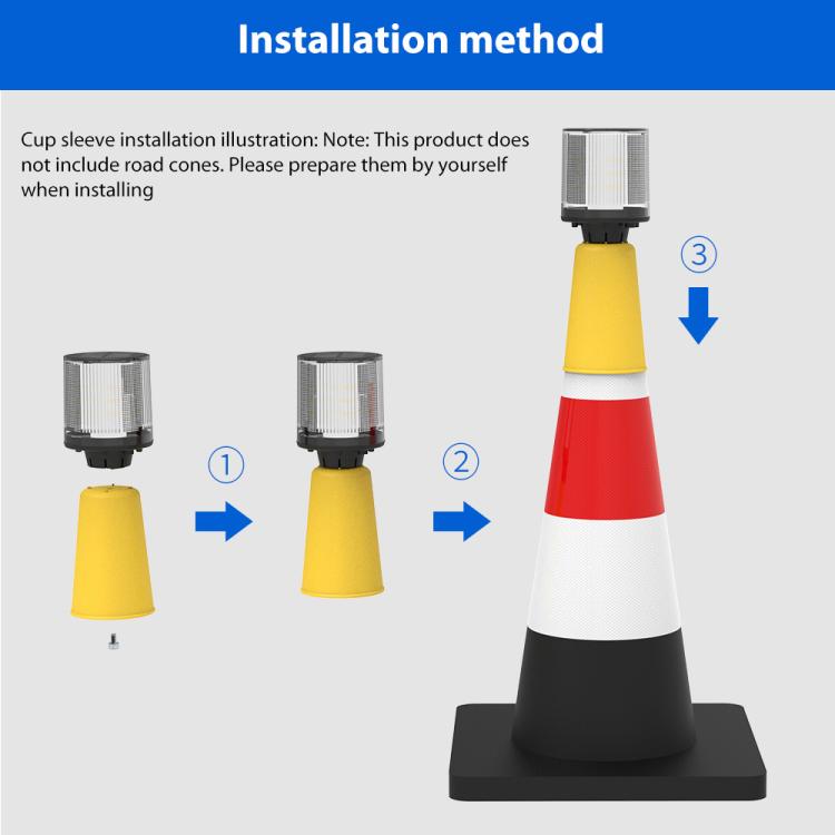 C3 Solar Traffic Light Roadblock Warning Light(Plastic Sleeve) - Warning Lights by buy2fix | Online Shopping UK | buy2fix