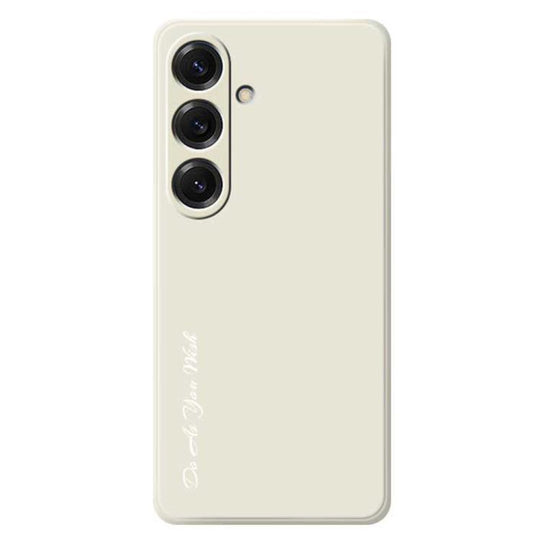 For Samsung Galaxy S25 5G Do As You Wish A1440 Fine Hole Straight Edge Silicone Phone Case(White)