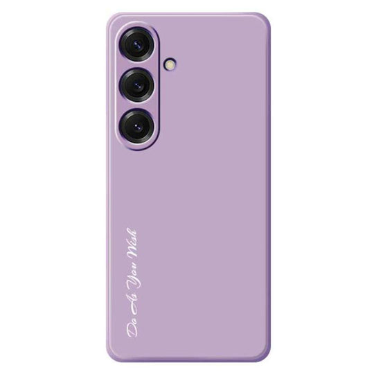 For Samsung Galaxy S25 5G Do As You Wish A1440 Fine Hole Straight Edge Silicone Phone Case(Purple)