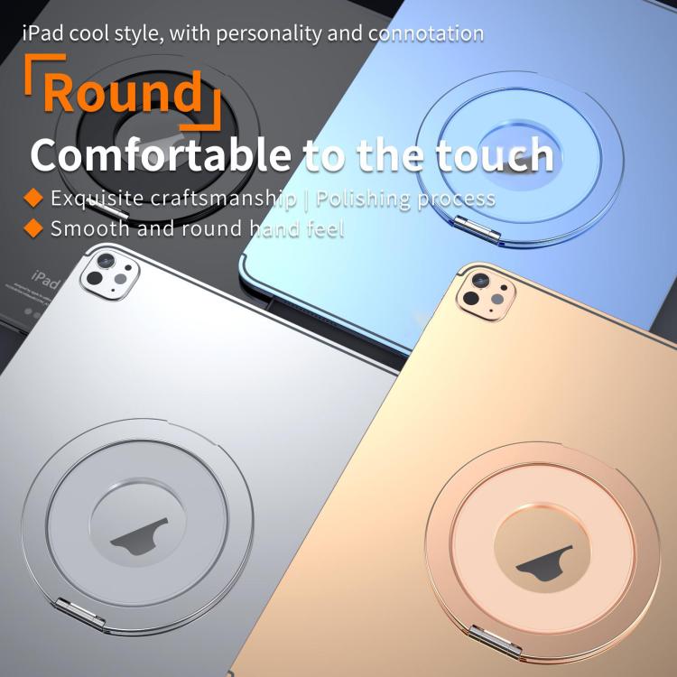 Aluminum Alloy Strong Magnet 360 Rotating Tablet Stand(khaki Gold) - Desktop Holder by buy2fix | Online Shopping UK | buy2fix