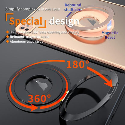 Aluminum Alloy Strong Magnet 360 Rotating Tablet Stand(khaki Gold) - Desktop Holder by buy2fix | Online Shopping UK | buy2fix