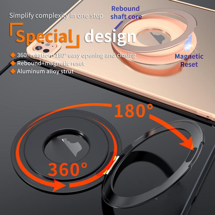 Aluminum Alloy Strong Magnet 360 Rotating Tablet Stand(Silver) - Desktop Holder by buy2fix | Online Shopping UK | buy2fix