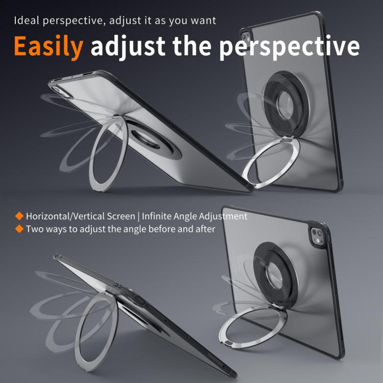 Aluminum Alloy Strong Magnet 360 Rotating Tablet Stand(khaki Gold) - Desktop Holder by buy2fix | Online Shopping UK | buy2fix