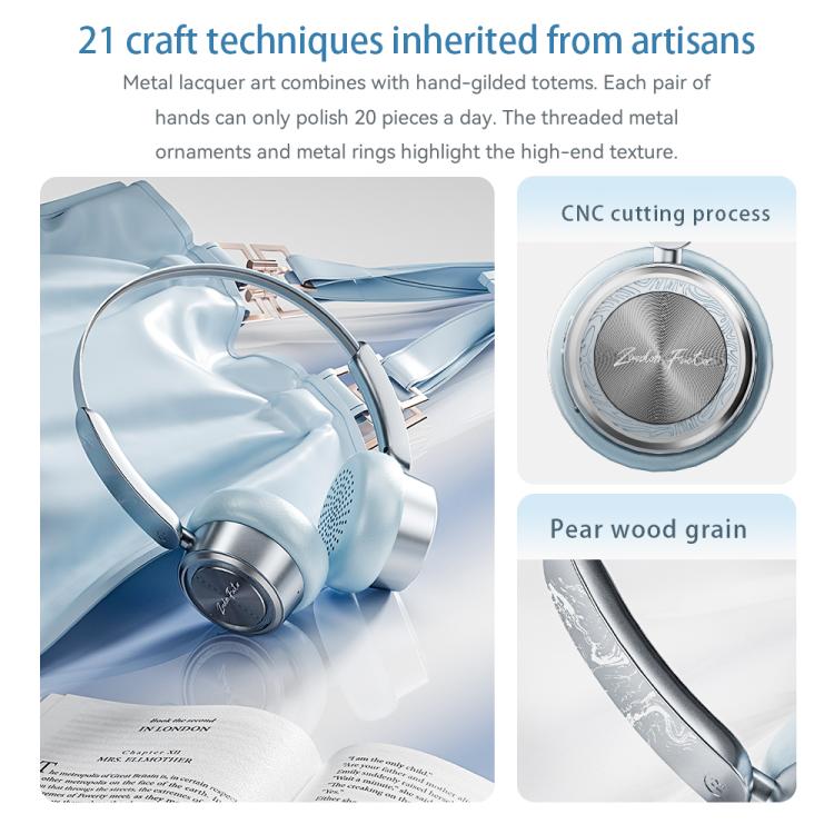 ZAODON Mini Open Ear Noise Cancelling HiFi Sound Bluetooth HeadPhone(Blue) - Headset & Headphone by buy2fix | Online Shopping UK | buy2fix