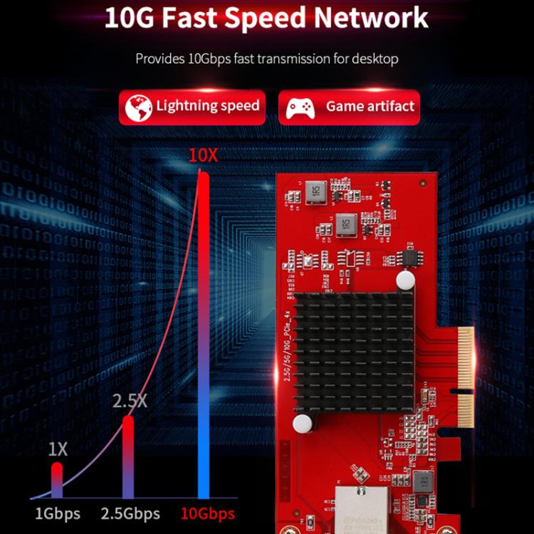 COMFAST CF-P100 10G PCI-E Network Card - USB Network Adapter by COMFAST | Online Shopping UK | buy2fix