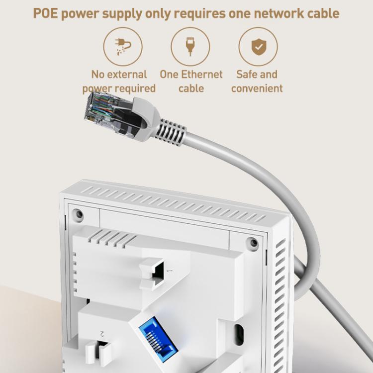 COMFAST CF-E593AX 3000Mbps Dual-Band WiFi6 In-Wall AP(White) - Wireless Routers by COMFAST | Online Shopping UK | buy2fix