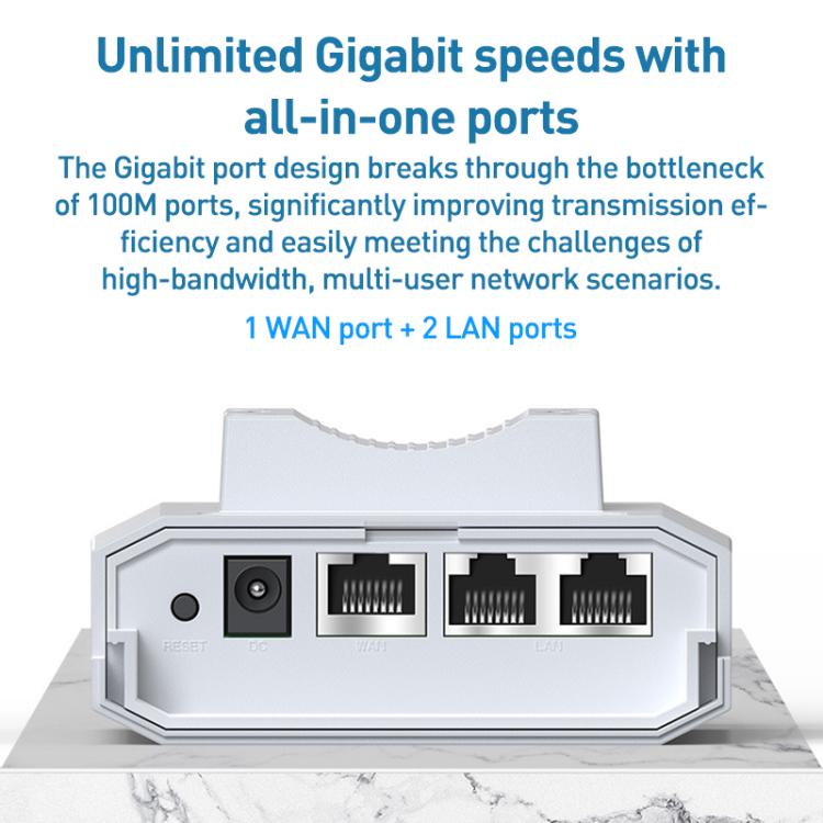 COMFAST CF-EW87 3600Mbps Dual-Band WiFi7 Outdoor Wireless AP, Plug:US Plug(White) - Wireless Routers by COMFAST | Online Shopping UK | buy2fix