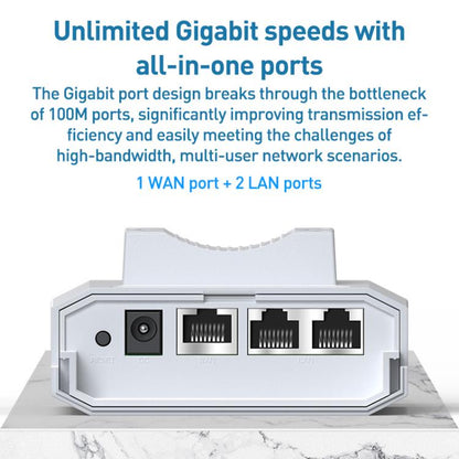 COMFAST CF-EW87 3600Mbps Dual-Band WiFi7 Outdoor Wireless AP, Plug:EU Plug(White) - Wireless Routers by COMFAST | Online Shopping UK | buy2fix